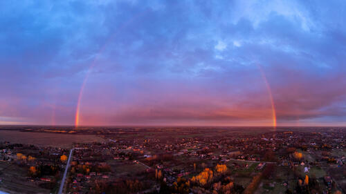 Double rainbow from the air 2